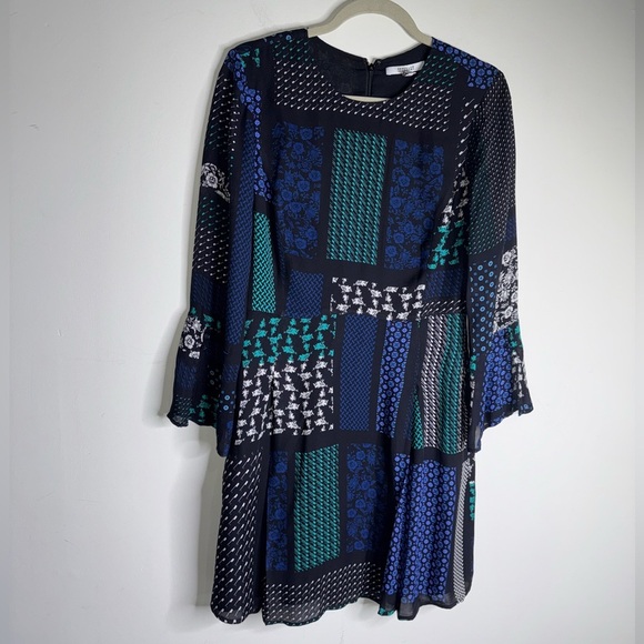 Derek Lam Crosby scarf print fit flare dress - Picture 5 of 12